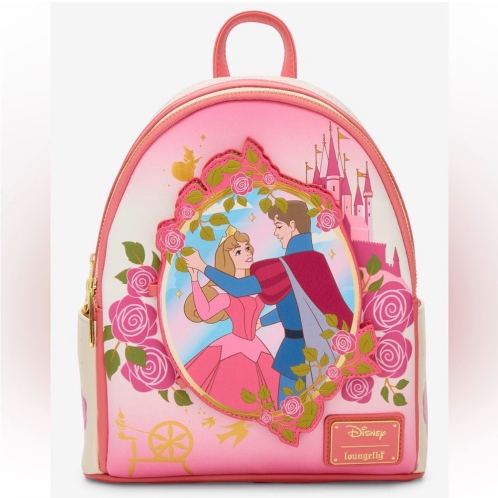 Loungefly Disney Sleeping Beauty Aurora Floral Magnetic Door Mini-Backpack
